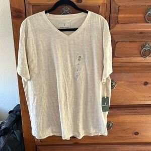 NWT Mutual Weave Men’s Oatmeal Short Sleeve Tee Size XXL